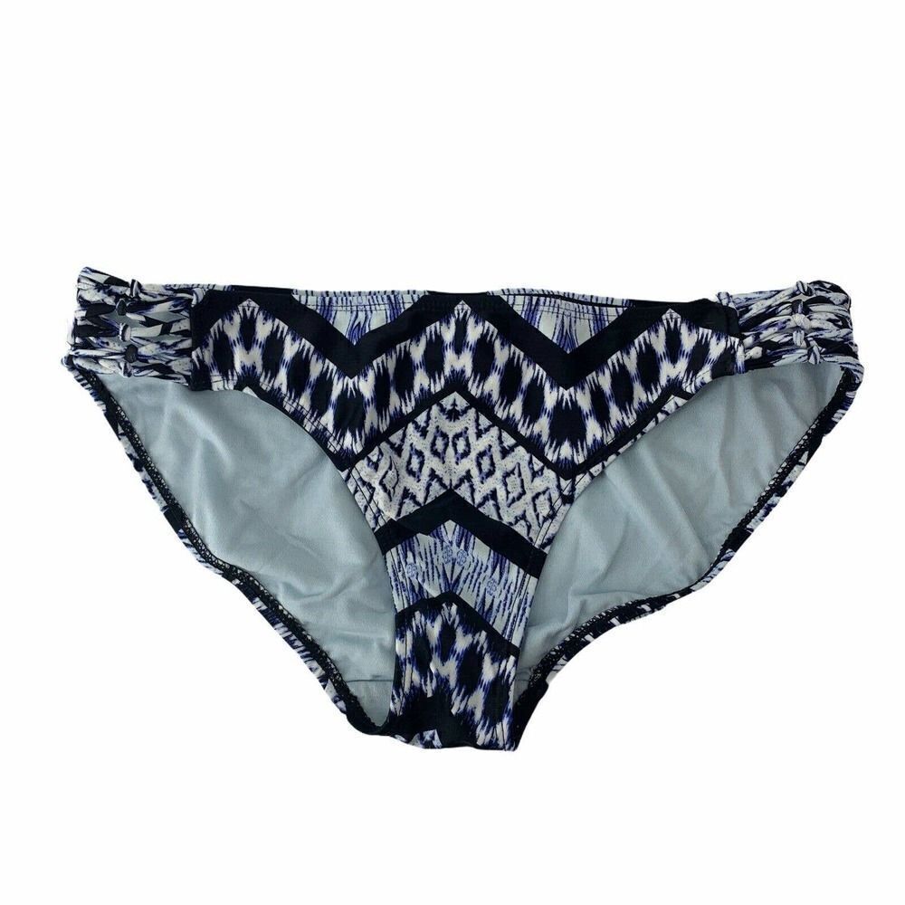 Blue & Black Bohemian Bikini Bottom Juniors Large